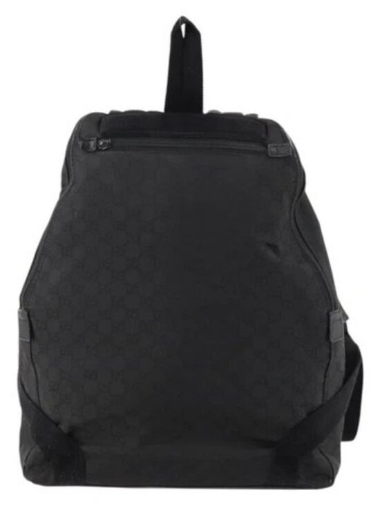GUCCI GG Canvas Backpack Nylon Black Silver 179606 Auth bs33851 main image 8